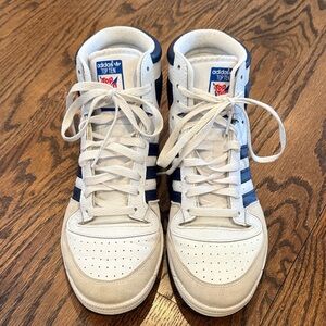 Adidas Top Ten White and Navy High-Tops